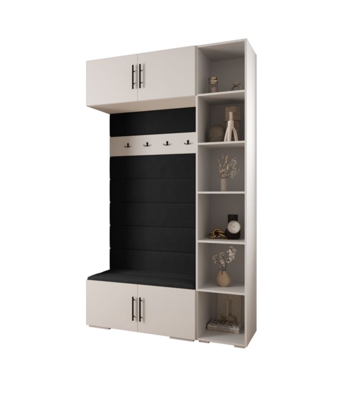 Garderoba do przedpokoju Abiks INOVA 3 Z20 biały+czarny+manila18 1 szt.