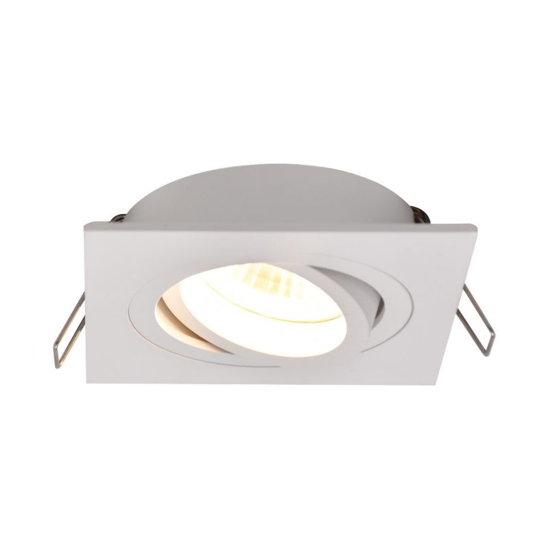 Oprawa sufitowa wpuszczana Zuma Line Chuck biała ruchoma 1 x GU10 x 50W IP20 wym: 2,4 x 9,2 x 9,2 cm kwadratowa - 1 szt.