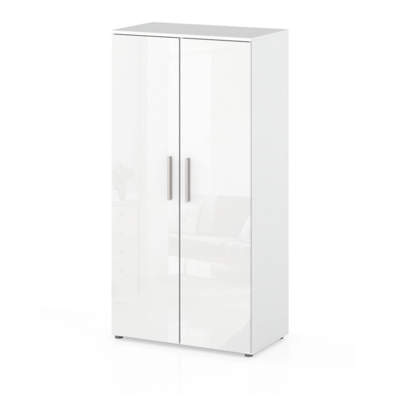 Szafa Hurtownia-Mebli 2 Drzwi Jola 70cm Biały Mat Biały Połysk 70x54x192 cm 1szt.