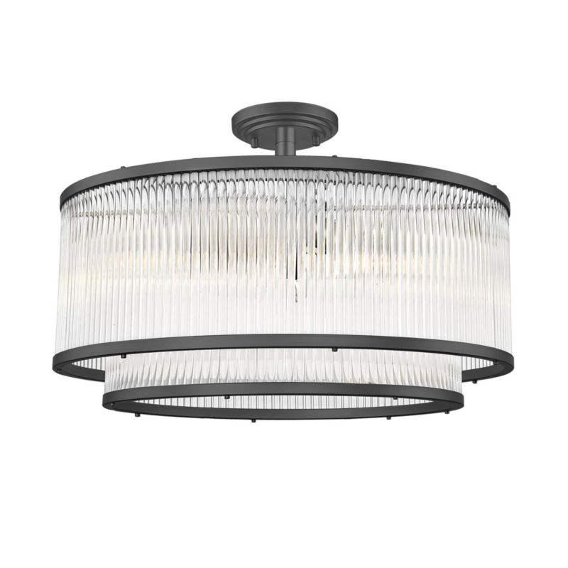 Lampa sufitowa Zuma Line Sergio czarny mat-przezroczysty wym: 50,5 x 50,5 x 50,5 cm 6xE14 x 60W 1 szt.