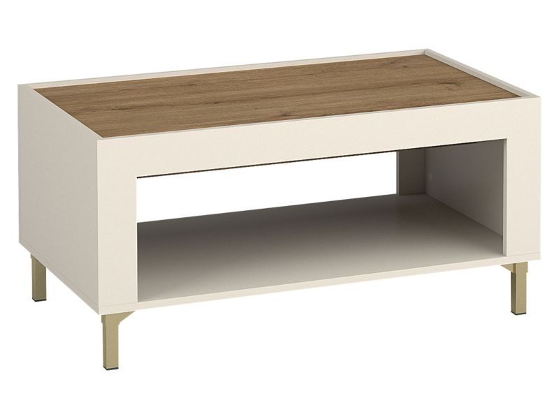 Stolik kawowy MIRJAN 24 Mossa MO09 kaszmir/dąb whisky 1 szt.