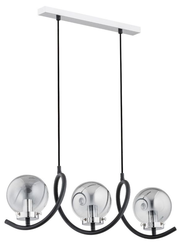 Lampa wisząca Alfa Gotta czarna-chromowana wym: 90 x 21 x 65 cm 3xE14 x 40W 1 szt.
