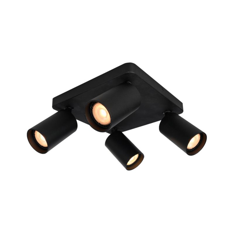 Lampa sufitowa Italux Nesto czarny piaskowany 4 x GU10 x 10W wym: 13 x 24 x 24 cm - 1 szt.