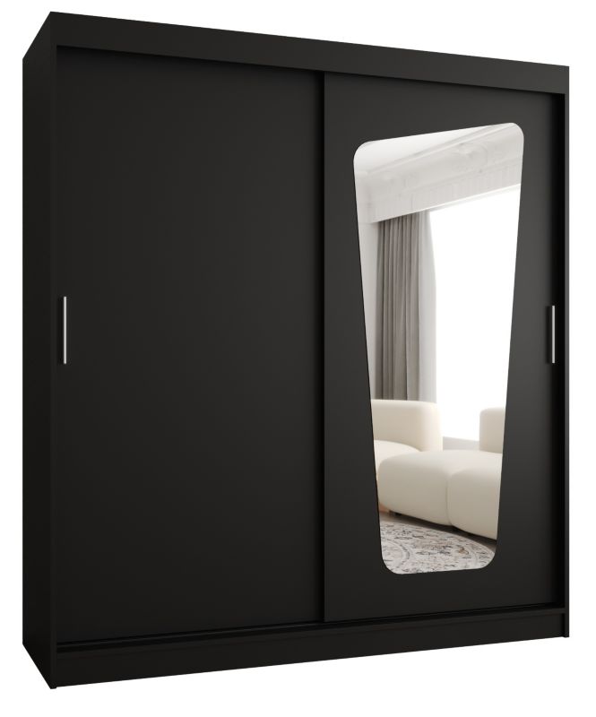 Szafa przesuwna Garderoba Abiks MOKA 180 czarny mat 1 szt.