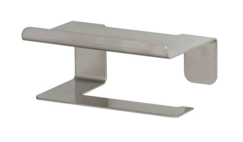 Uchwyt na papier toaletowy Tiger Colar z półką, stal nierdzewna szczotkowana, 1 szt.