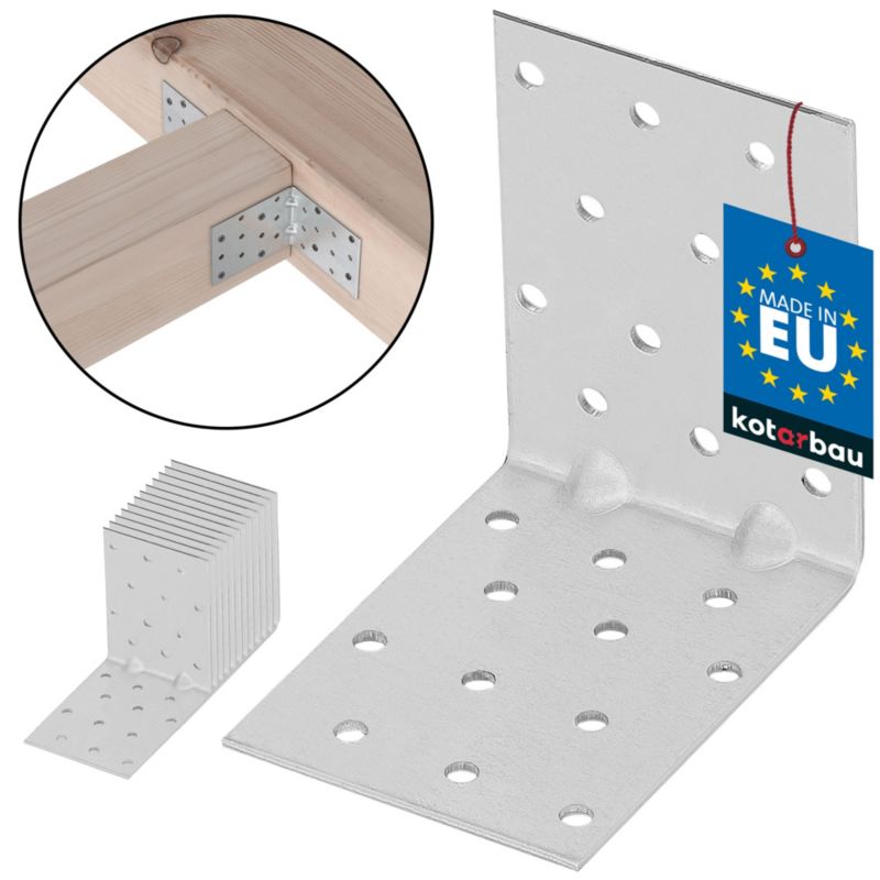 Kątownik łącznik KOTARBAU budowlany 80x80x60 mm 12 szt.