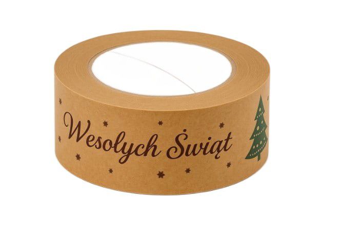 Taśma Neopak Świąteczna Papierowa Wesołych Świąt 48mm/54m 1 szt.