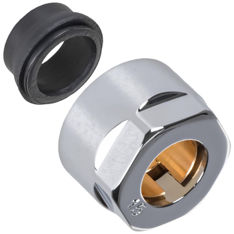 Złączka zaciskowa Comap stal/chromowana E-15mm do rury miedzianej 1 szt.