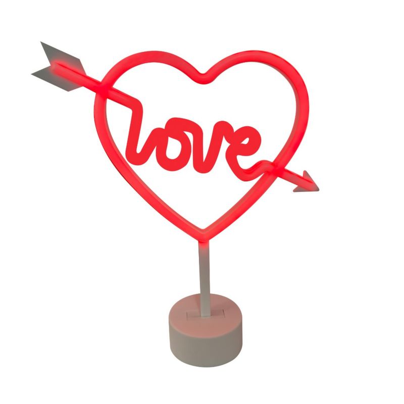 Lampka stołowa Zuma Line Neon czerwono-biała LED 1.06W IP20 wym: 26.8 x 31 x 8.5 cm tworzywo sztuczne - 1 szt.