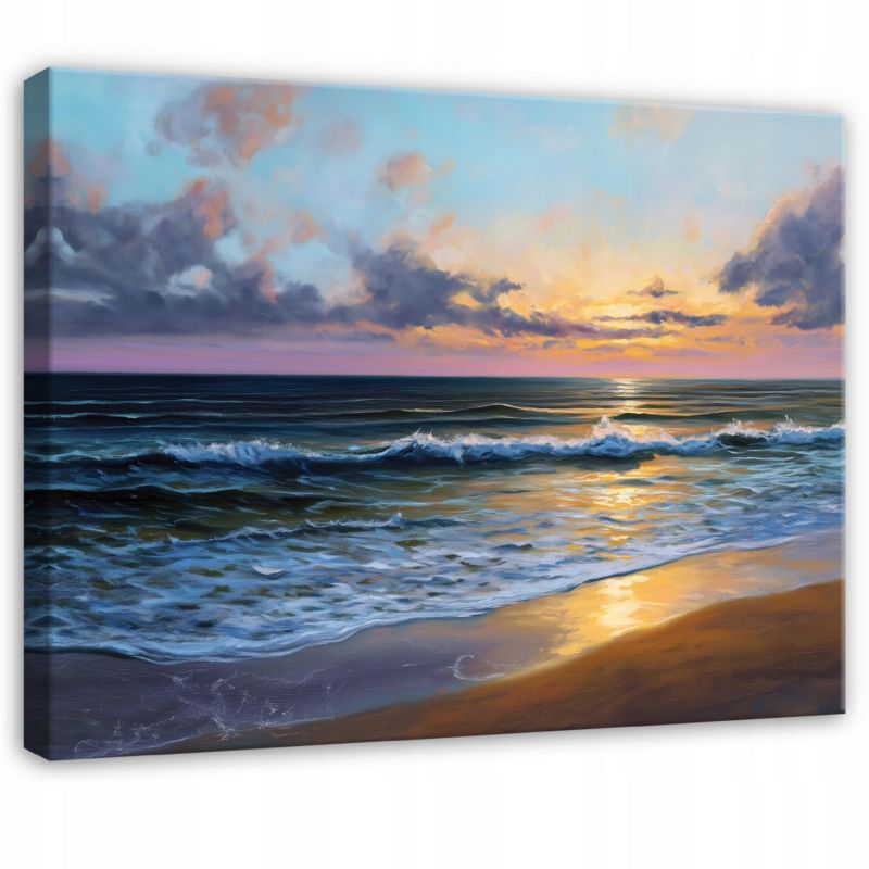 Obraz WALLARENA Do Sypialni Salonu Na Płótnie Plaża Morze Natura 60x40 cm 1 szt.