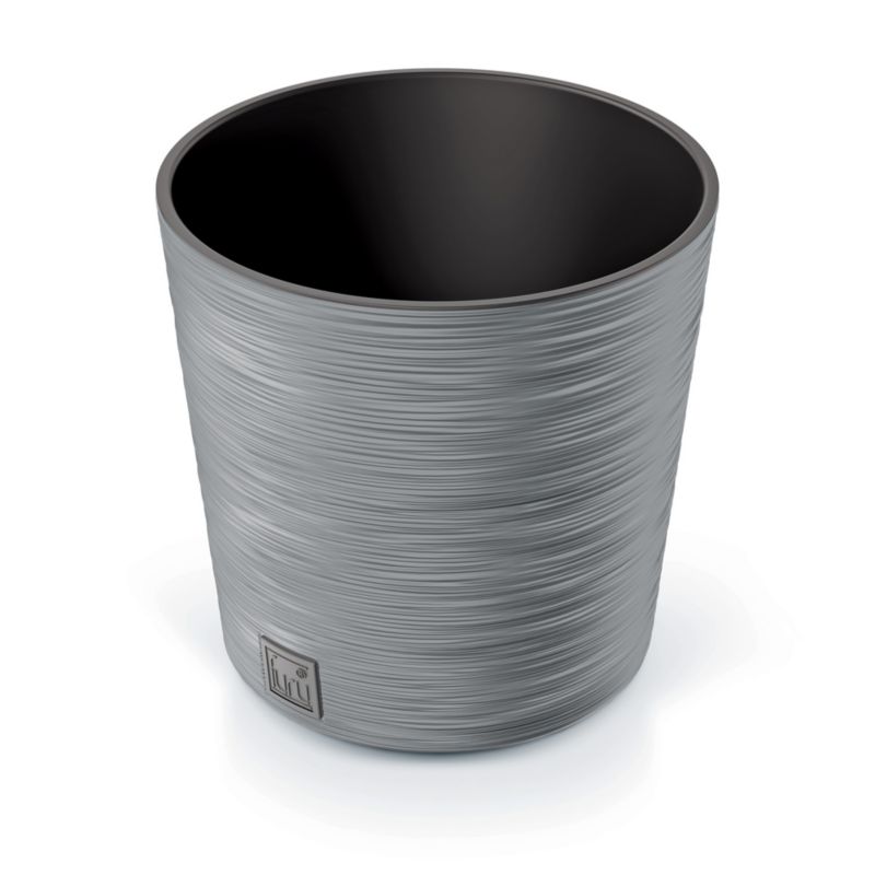 Doniczka EDANTI Ogrodowa 25 cm Okrągła Na Taras Do Domu Szary 1 szt.