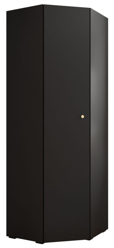 Szafa narożna rogowa wysoka Abiks INOVA 2 czarny+złoty 1 szt.