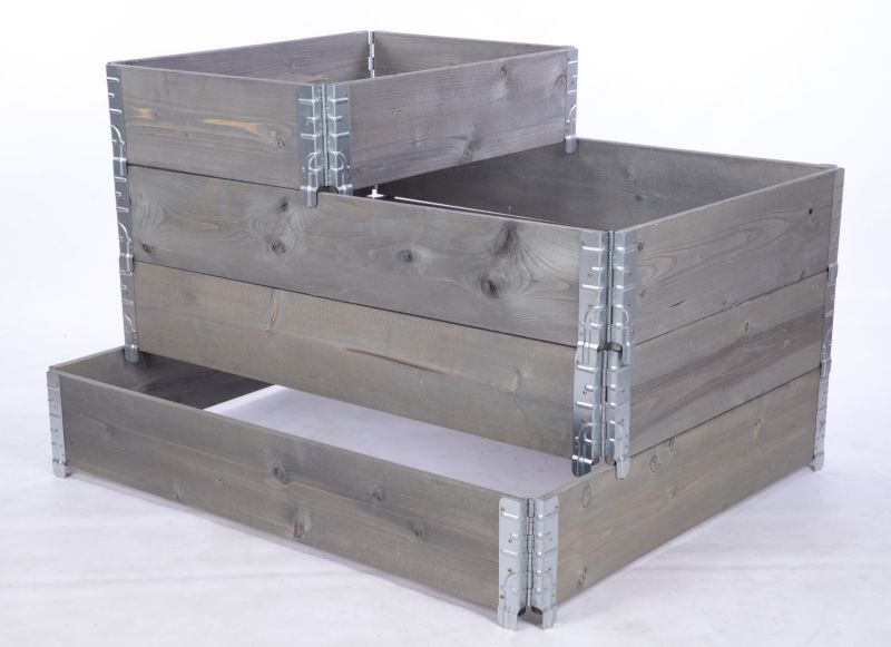 Skrzynia na warzywa MODO24 40x80x100 cm impregnowane szare drewno 1 szt.