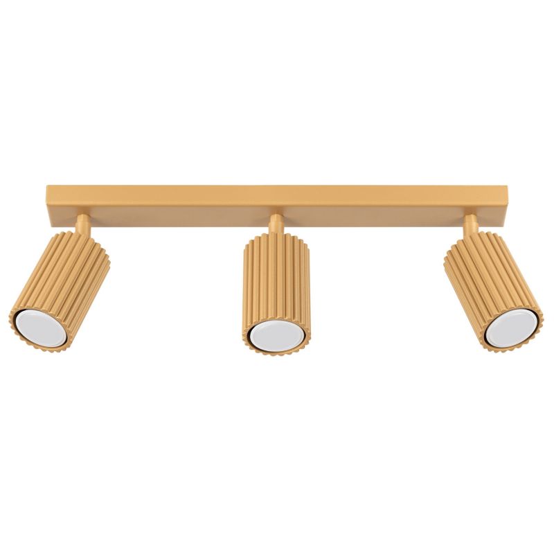 Spot oprawa sufitowa Sollux Lighting Karbon złoty 3 x GU10 x IP20 wym: 16,5 x 45 x 6,5 cm - 1 szt.