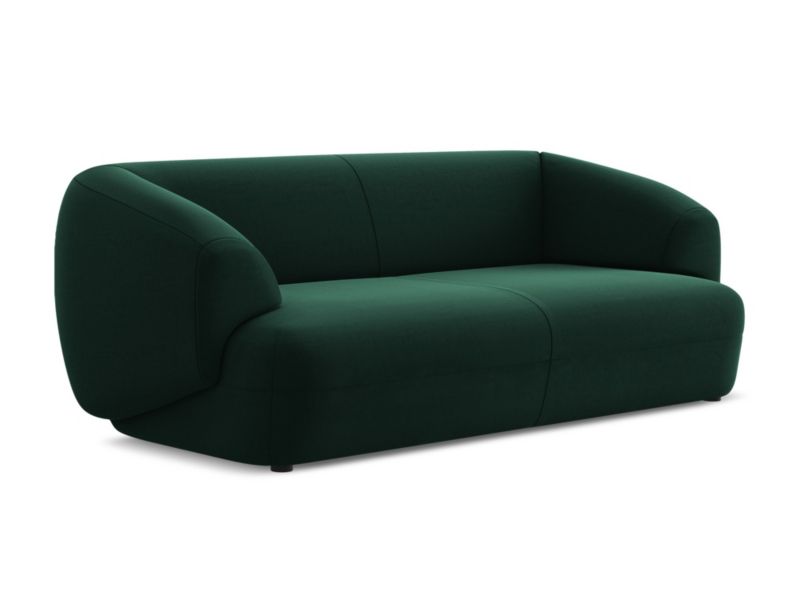 Kanapa 3-osobowa LaMiaSofa RIMINI z tkaniny welwetowej 212x98 cm butelkowa zieleń 1 szt.