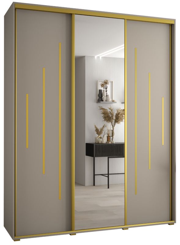 Szafa przesuwna Abiks 60 wysoka Dakota 13 200 kaszmir+kaszmir+złot 1 szt