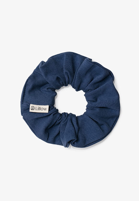 Lillow - FROTKA Scrunchies - jeansowy niebieski - Materiał bawełna - Uszyto w Polsce