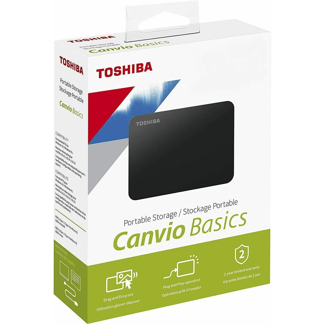 TOSHIBA Dysk Zew 2,5" USB 3.2 1TB CANVIO HDTB510EK3AA CANVIO BASICS - Henryx24