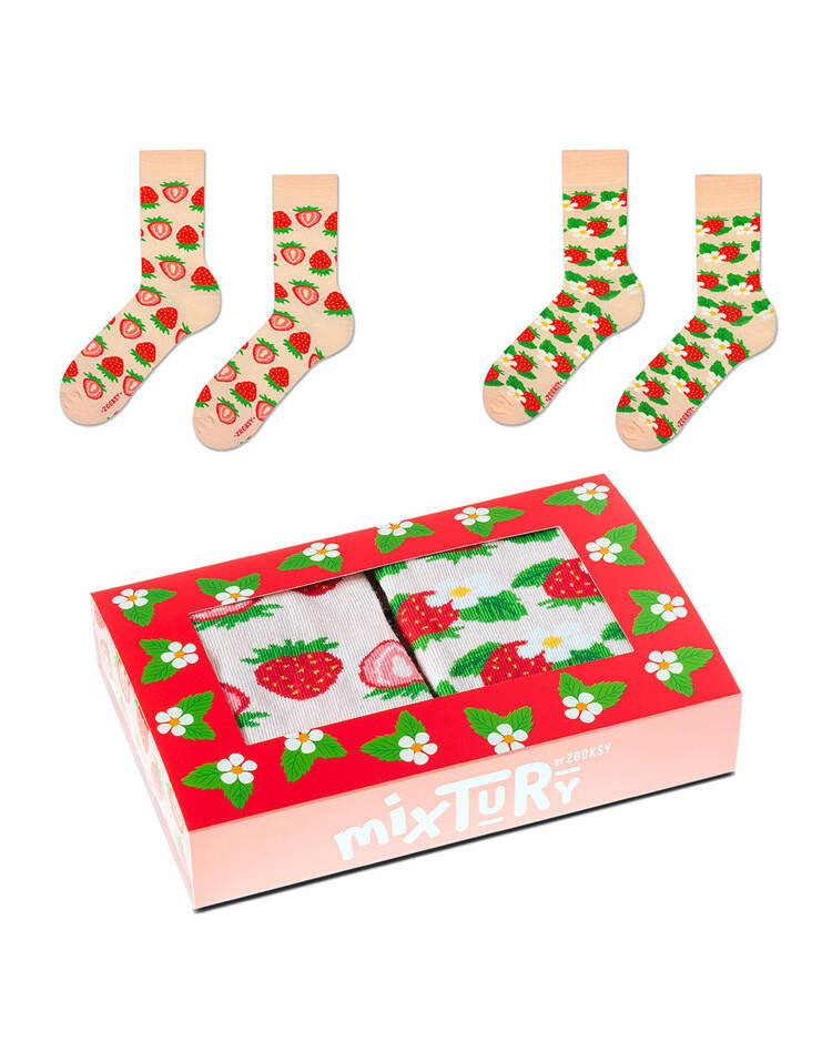 Skarpetki męskie długie | Truskawkowe BOX | mixTURY | ZOOKSY