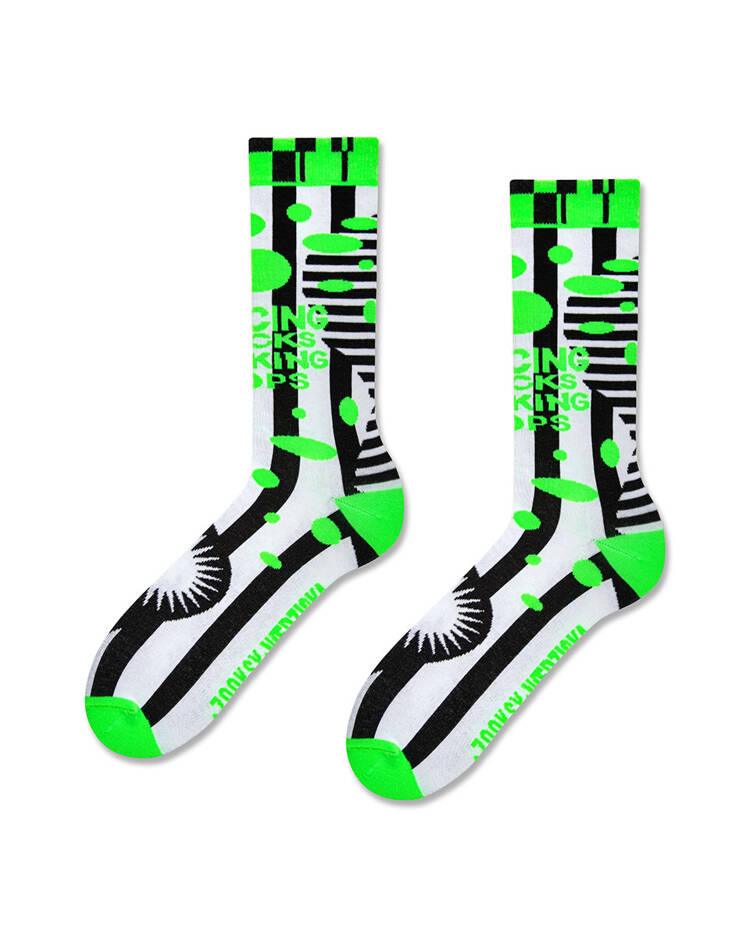 Skarpetki męskie długie | fluo socks box VHS EQUALITY & PEACE | Wedzicka | ZOOKSY