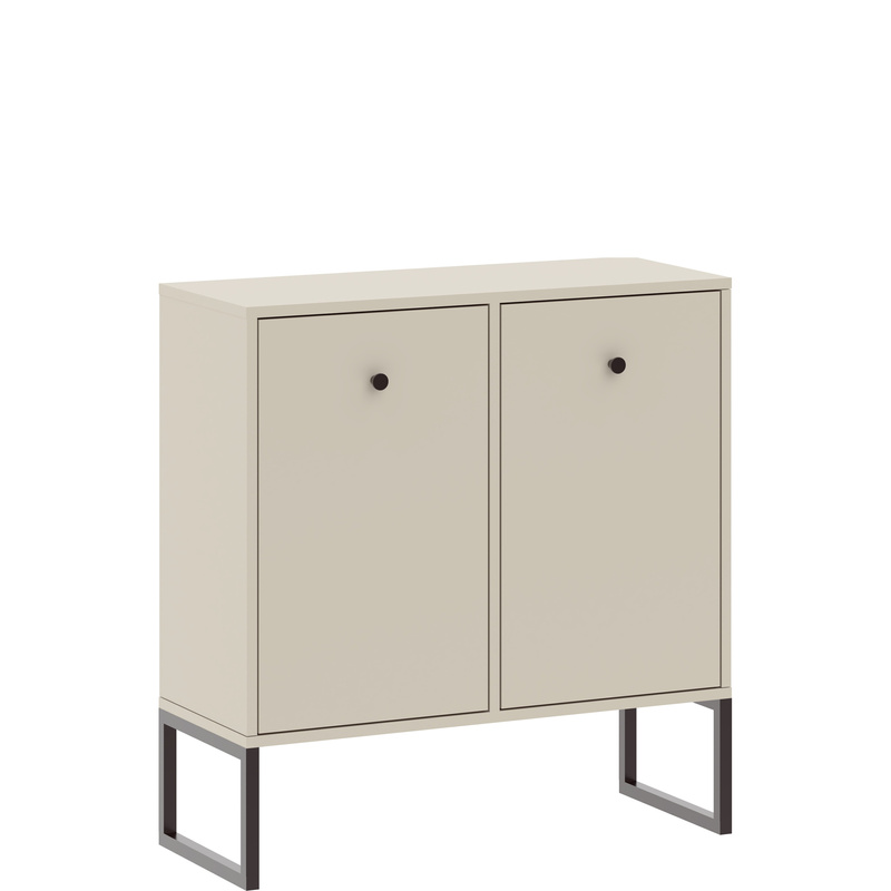 Nowoczesna komoda 77 cm dwudrzwiowa do salonu LAMORI kaszmir