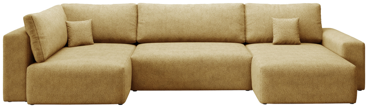 Duża kanapa narożna do salonu z funkcją spania w kształcie U CAMILO MAXI