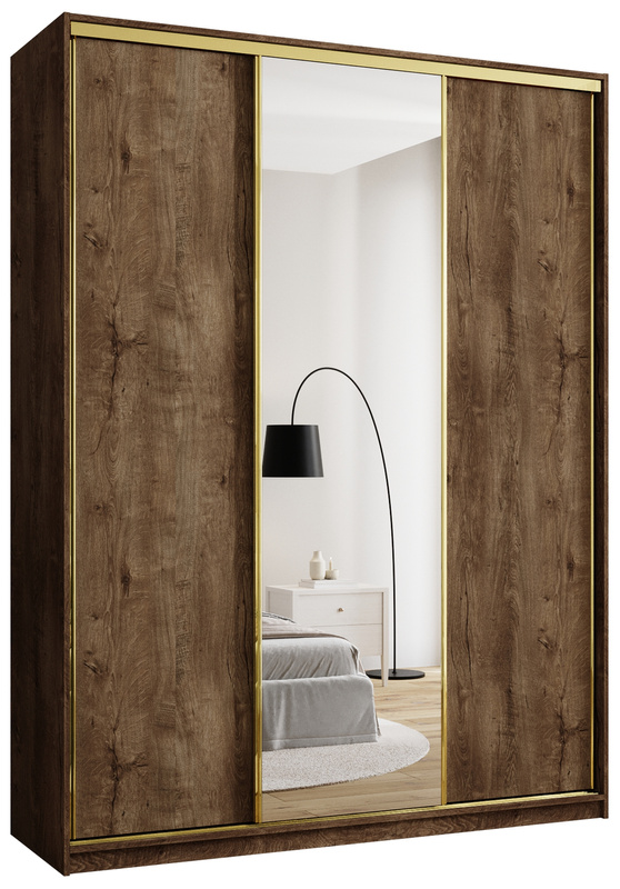 Szafa z lustrem i szufladami 180 cm GOLD NEW MAX lefkas