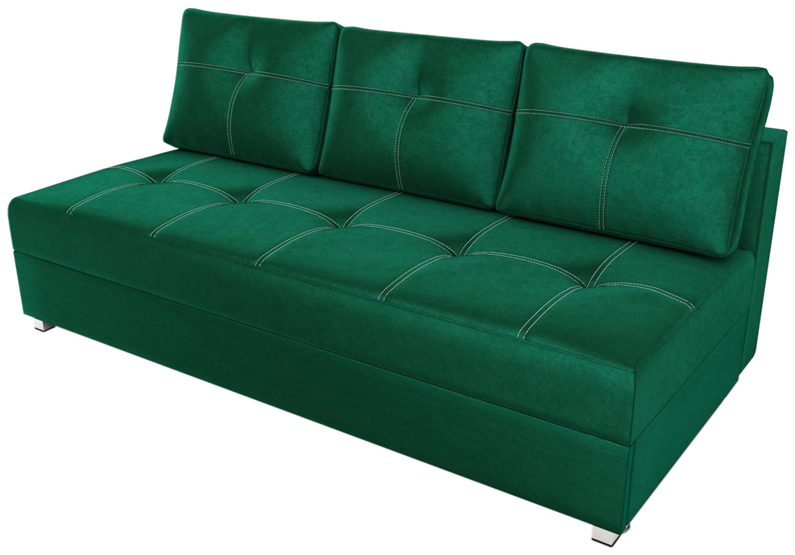 Zielona kanapa z funkcją spania CANALE