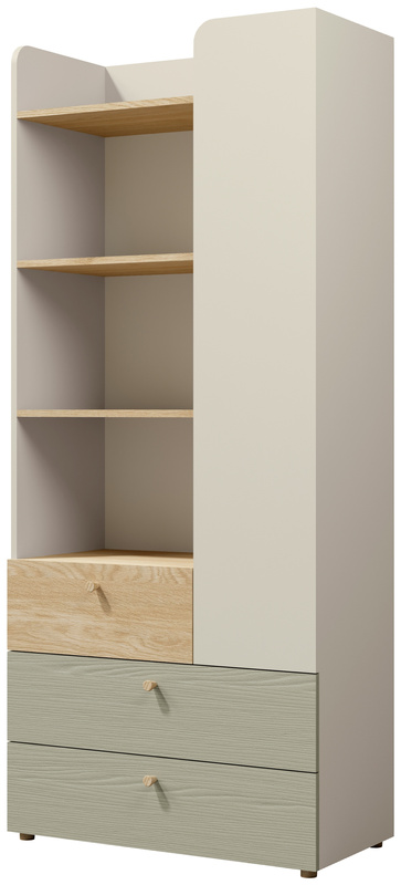 Młodzieżowy regał z szufladami i drzwiami 80 cm YOKO