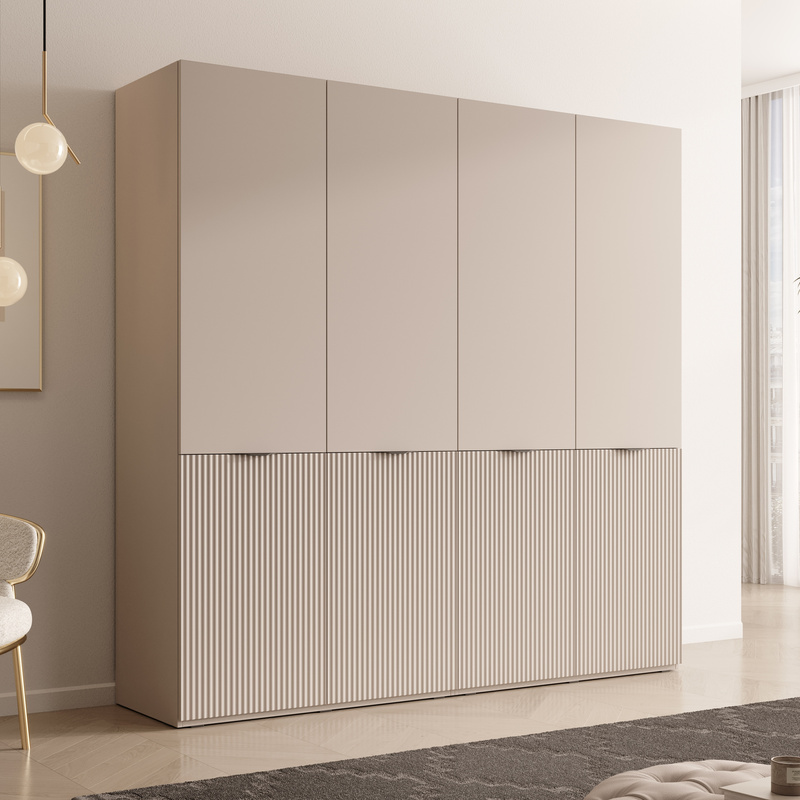 Zestaw szaf modułowych do garderoby 2x101 cm kaszmir SIGMA