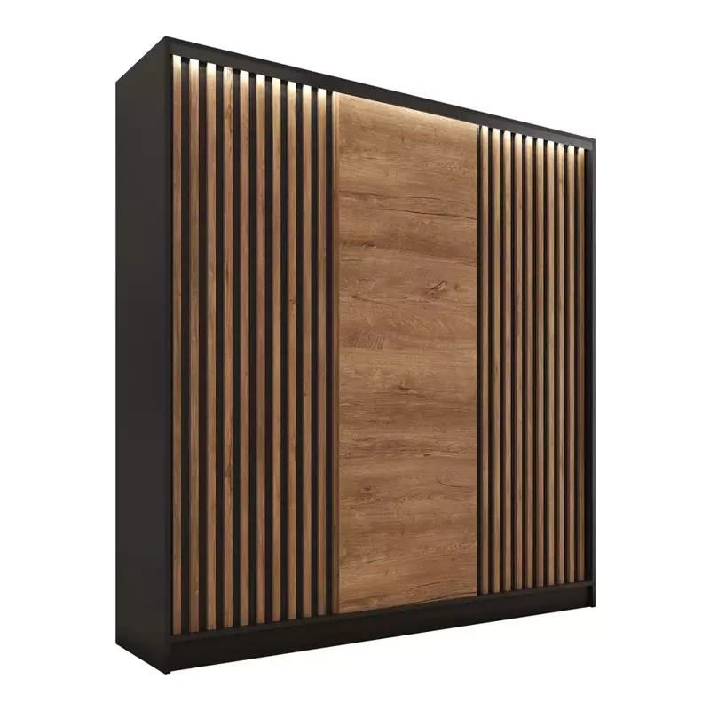 Szafa przesuwna do sypialni z lamelami LOFT 180 cm