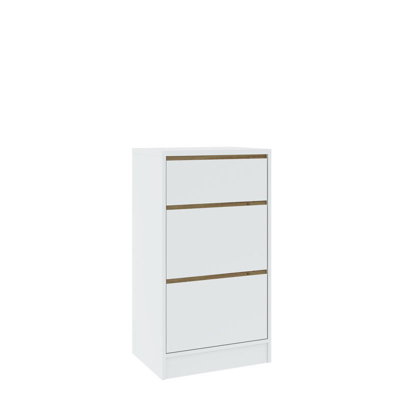 Komoda 50 cm do sypialni z szufladami BALVIO biały