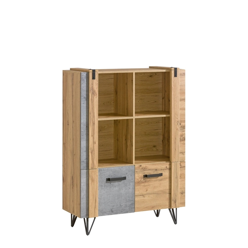 Loftowy regał na książki do salonu 90 cm LOSTI