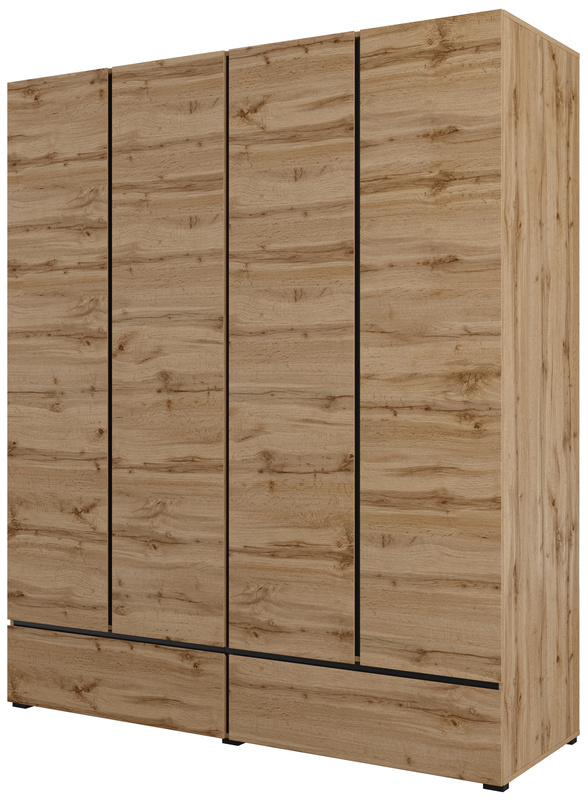 Czterodrzwiowa szafa uchylna do sypialni 180 cm CROSS