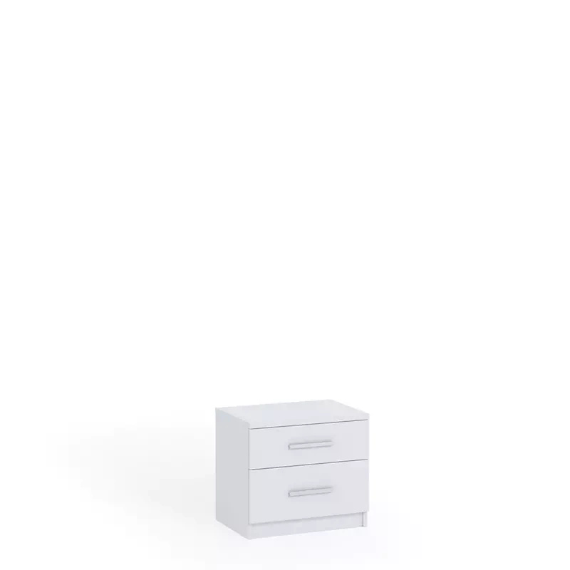 Biały stolik nocny z szufladami BELLA