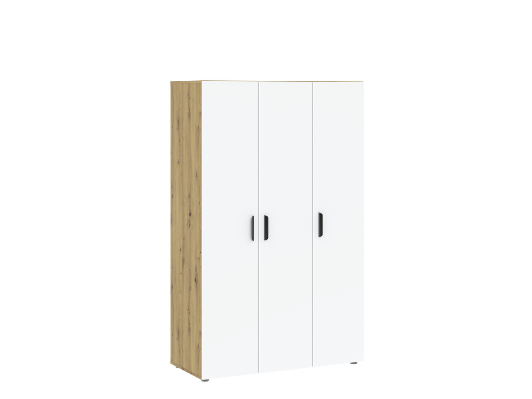 Szafa 110 cm do sypialni trzydrzwiowa z drążkiem BOSCO dąb artisan