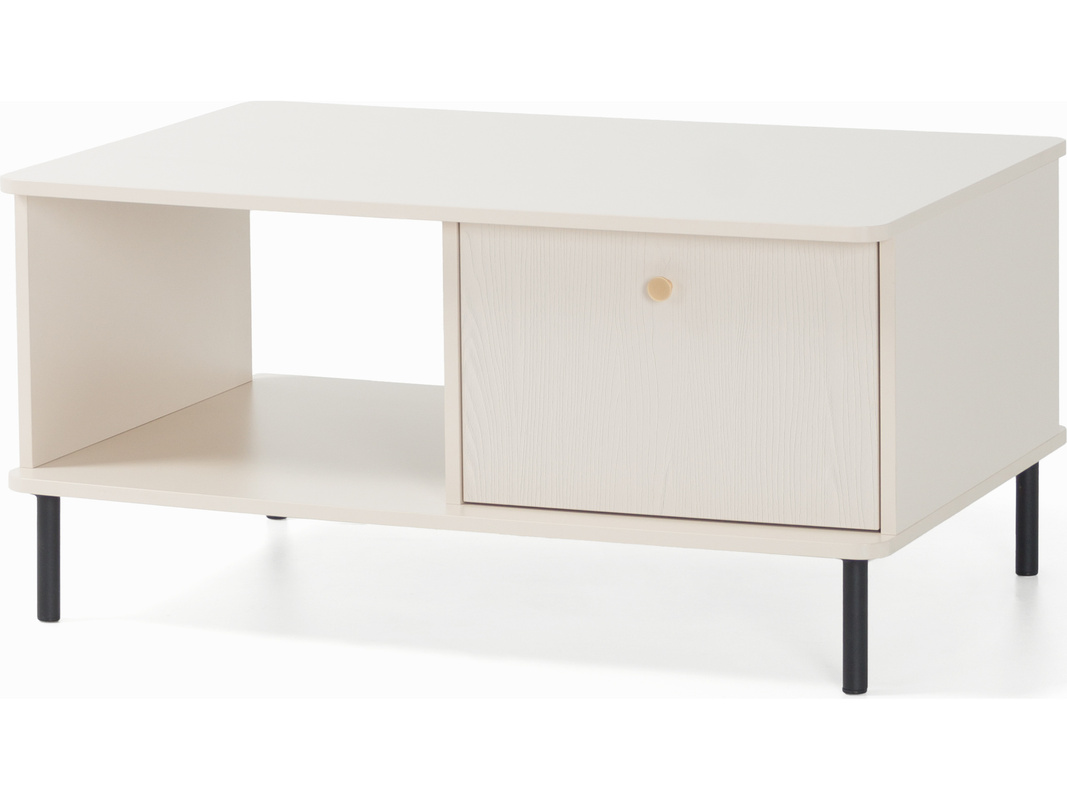 Stolik kawowy do salonu z szufladą GAVIA beż piaskowy