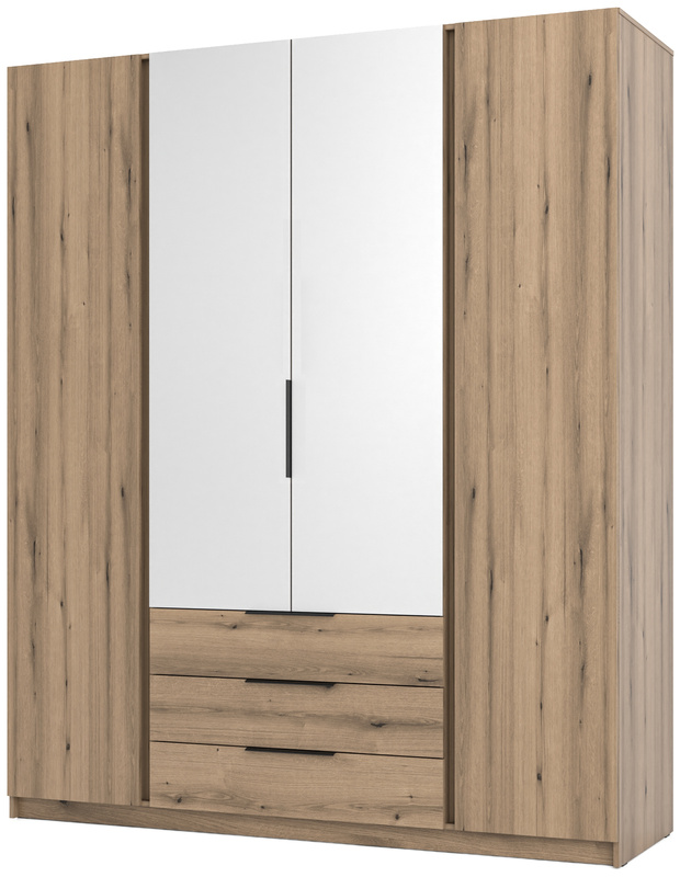 Szafa do sypialni z lustrem i półkami 200 cm KARAT