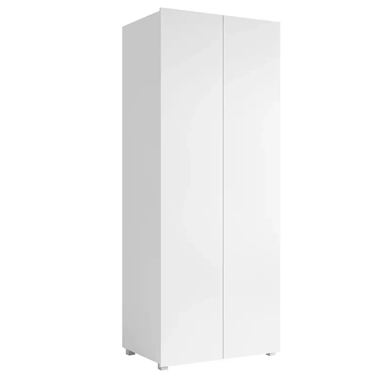 Szafa z drążkiem 80 cm biały połysk MODERN