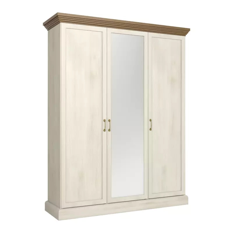 Szafa trzydrzwiowa z półkami drążek ROZANO