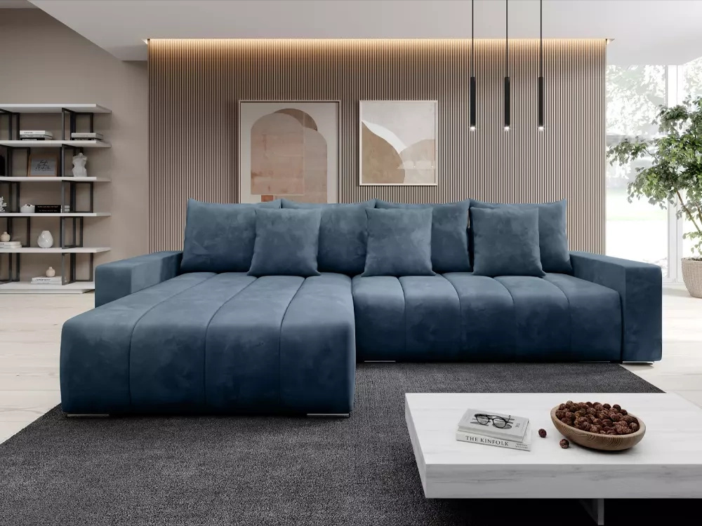 Kanapa narożna do salonu PANAMA pikowane siedzisko