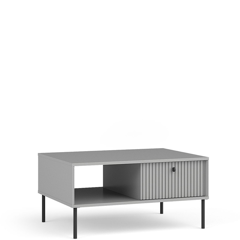 Szary nowoczesny stolik kawowy do salonu IRYS z szafką