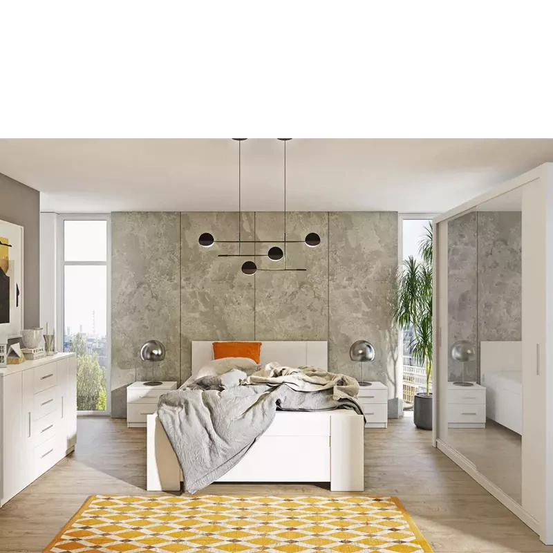 Biała nowoczesna sypialnia BELLA 5