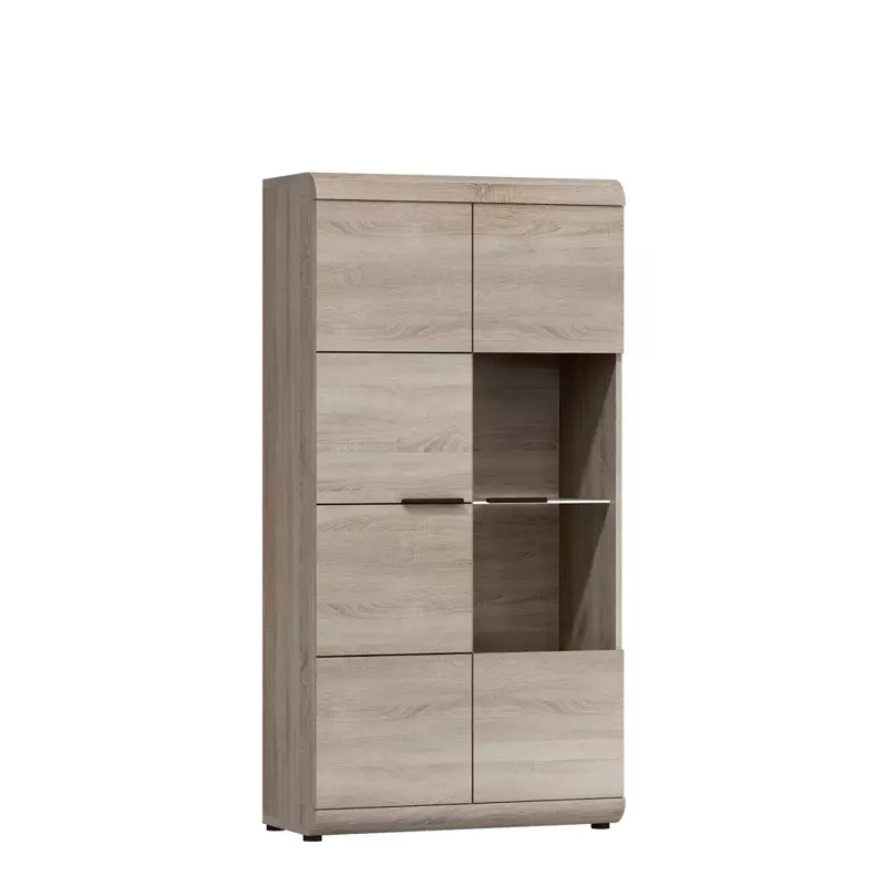 Niska witryna do salonu dąb sonoma 80 cm LIBRA