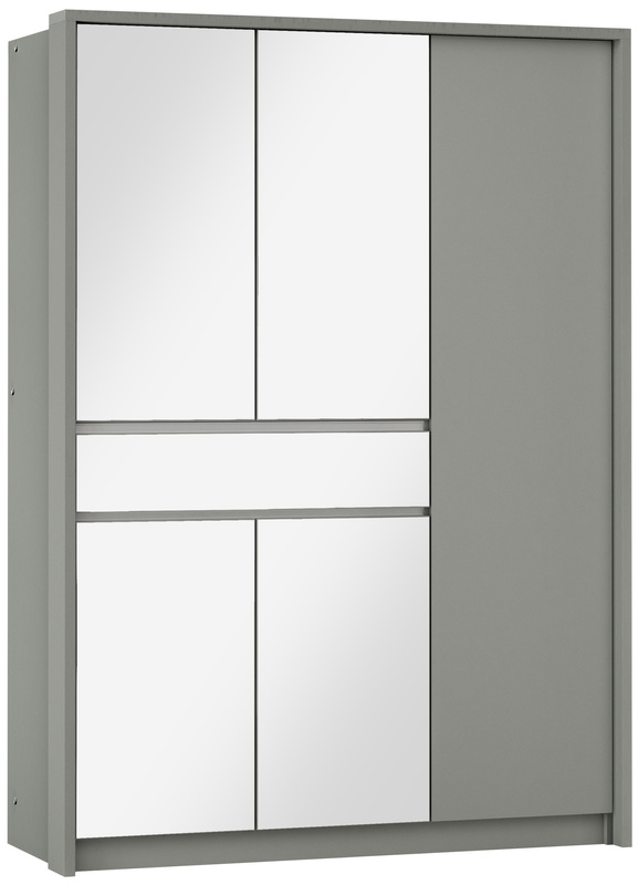 Szafa uchylna z lustrem i półkami 150 cm SPARK nowoczesna