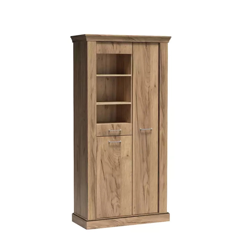 Regał do salonu dąb kraft złoty ADRE