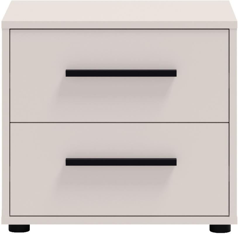 Stolik nocny do sypialni z szufladami 51 cm kaszmir MAXIDO