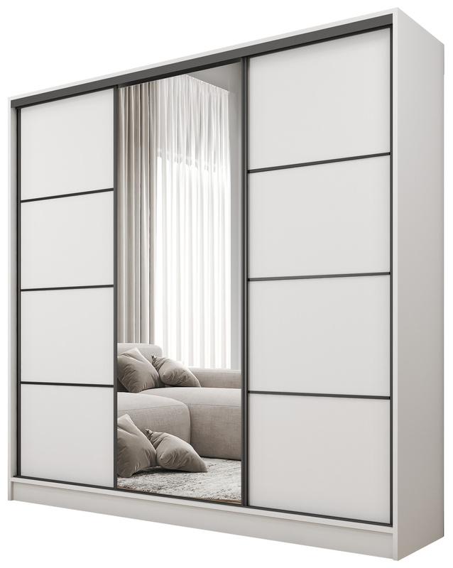 Nowoczesna szafa przesuwna z lustrem 180 cm BEST do sypialni