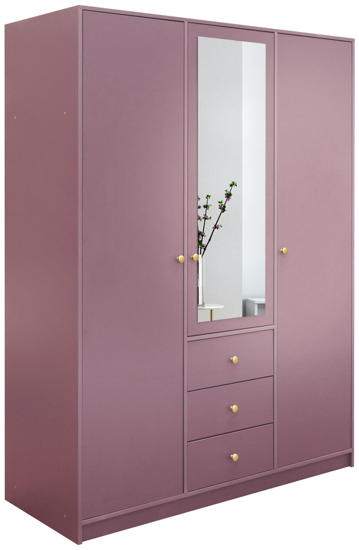 Nowoczesna trzydrzwiowa szafa uchylna z lustrem 150 cm SELMA