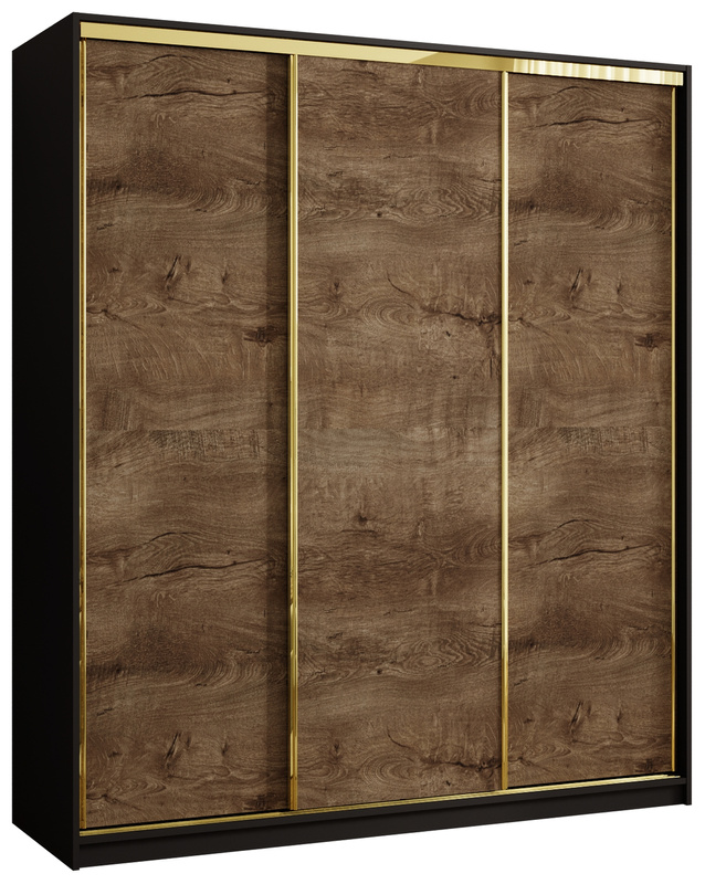 Szafa do sypialni z szufladami 180 cm GOLD NEW dąb lefkas